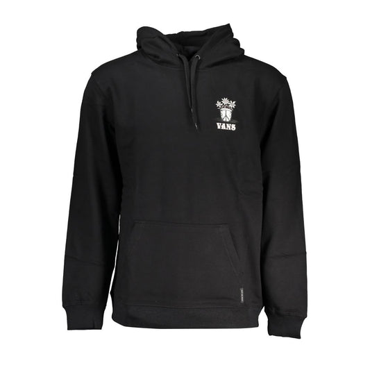 Sleek Fleece Hooded Sweatshirt in Black