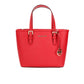 Jet Set Bright Red Leather XS Carryall Top Zip Tote Bag Purse