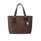 Jet Set Mocha Leather XS Carryall Top Zip Tote Bag Purse