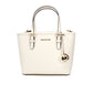 Jet Set Light Cream Leather XS Carryall Top Zip Tote Bag Purse