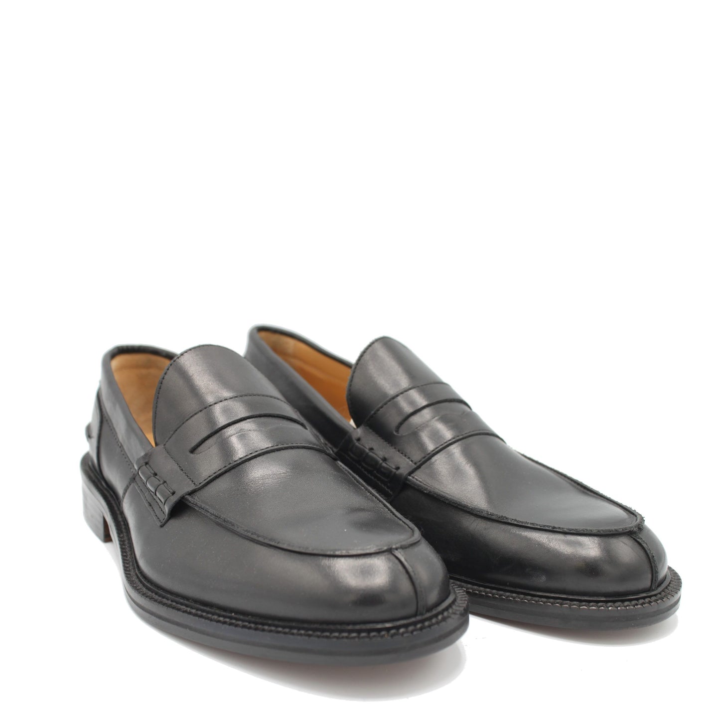 Elegant Black Calf Leather Loafers