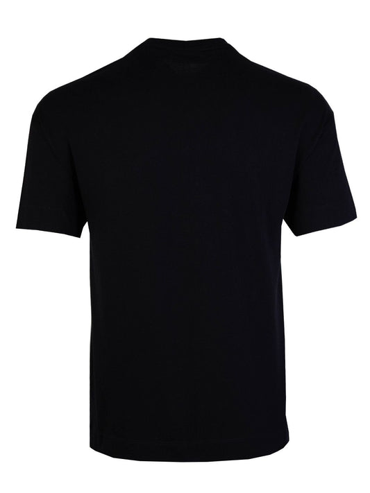 Elegant Black Cotton T-Shirt with Classic Logo