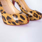 Elegant Leopard Print Leather Pumps