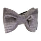 Elegant Grey Silver Silk Bow Tie