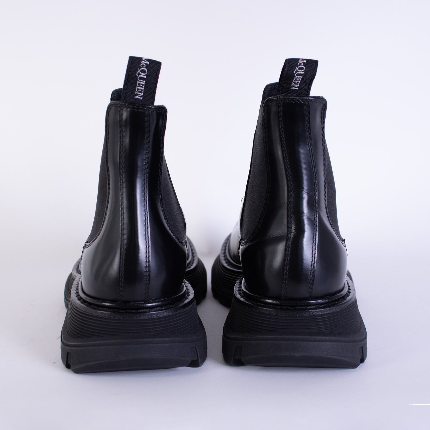 Sleek Black Leather Chelsea Boots