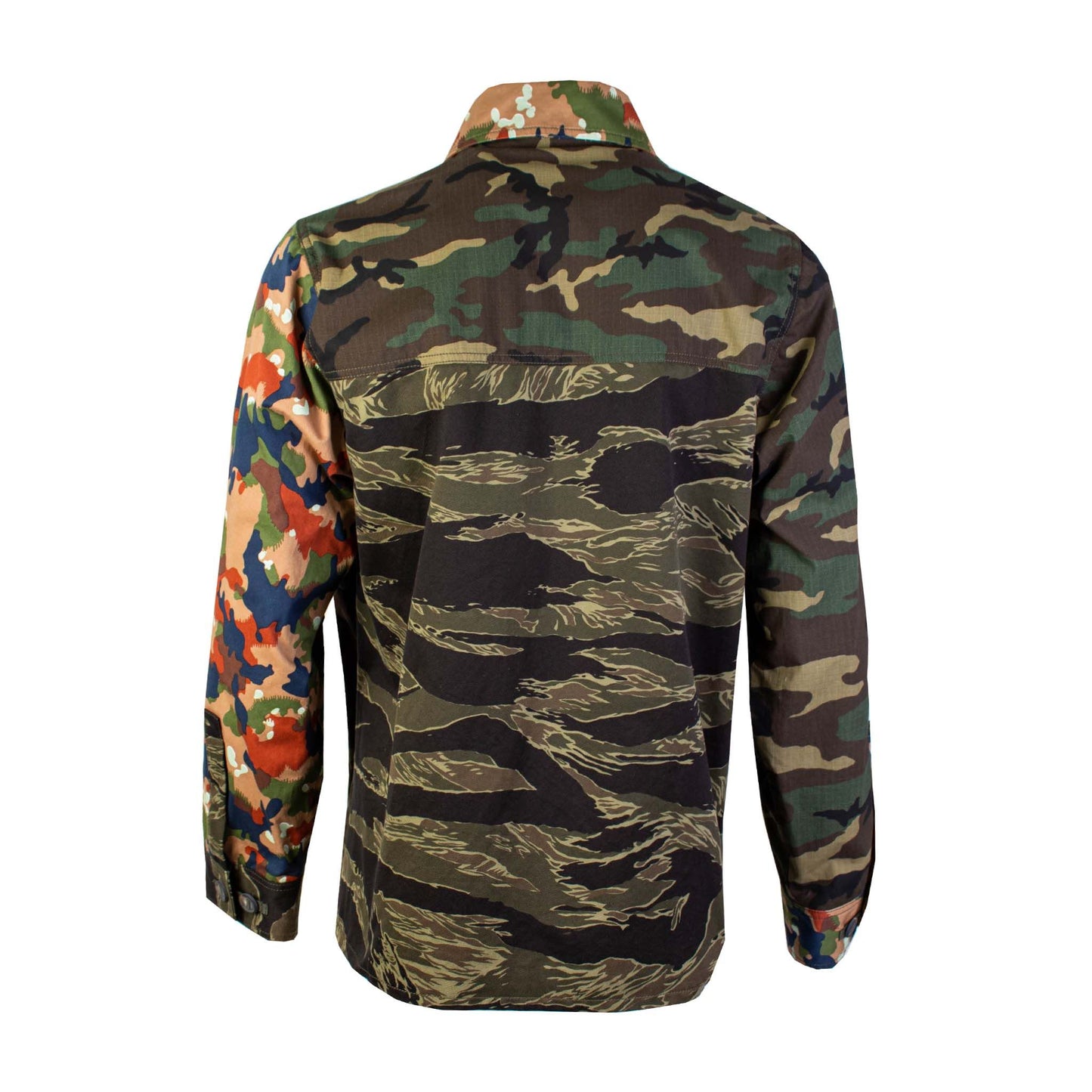 Camouflage Embellished Cotton Jacket