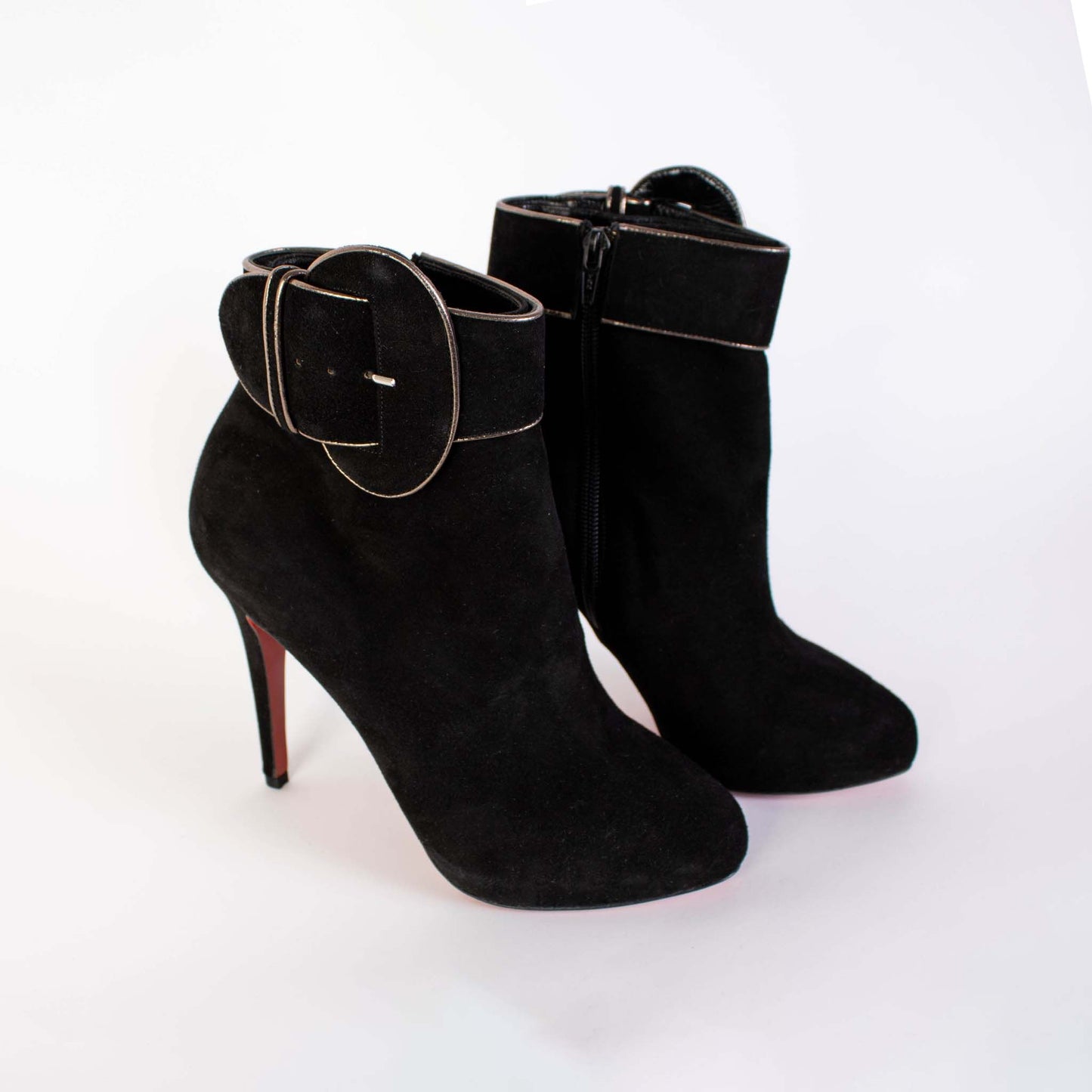 Elegant Suede Ankle Boots with Stiletto Heel