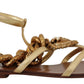 Chic Gladiator Flats with Heart and Chain Accents