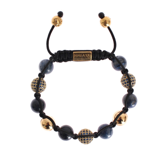Elegant Blue Coral & Gold Plated Bracelet
