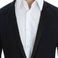 Elegant Blue Wool Silk Slim Fit Blazer
