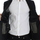 Elegant Blue Wool Silk Slim Fit Blazer