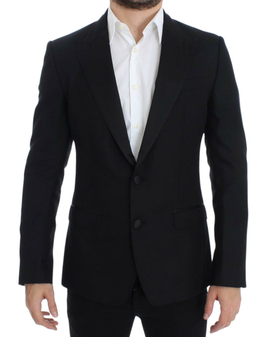 Black wool silk SICILIA blazer