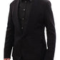 Elegant Black Silk Slim Fit Blazer