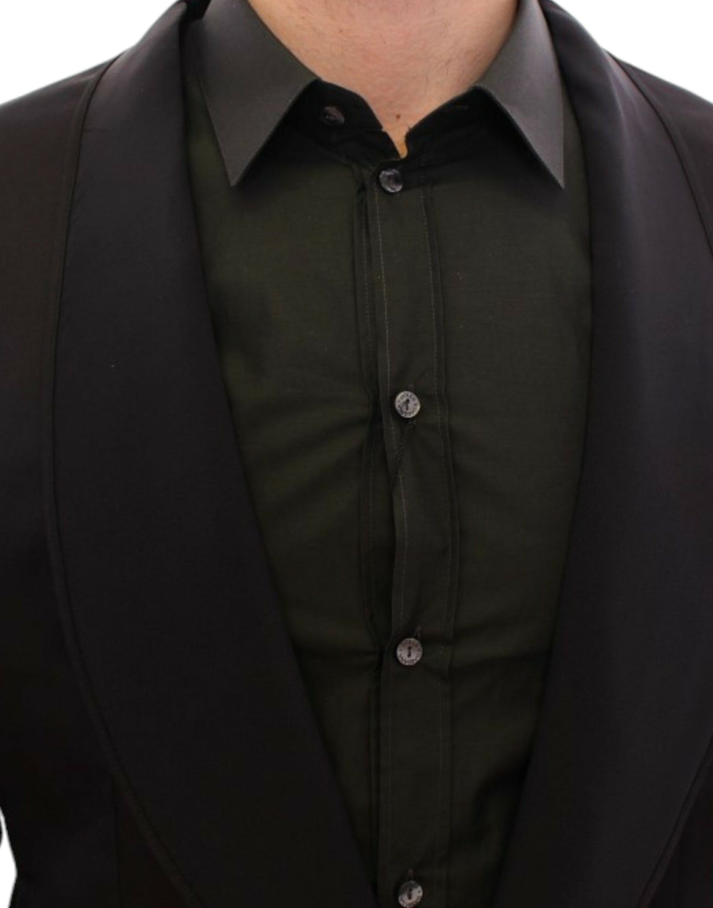 Elegant Black Silk Slim Fit Blazer