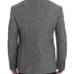 Gray wool double breasted blazer