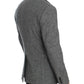 Gray wool double breasted blazer