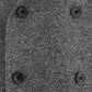 Gray wool double breasted blazer