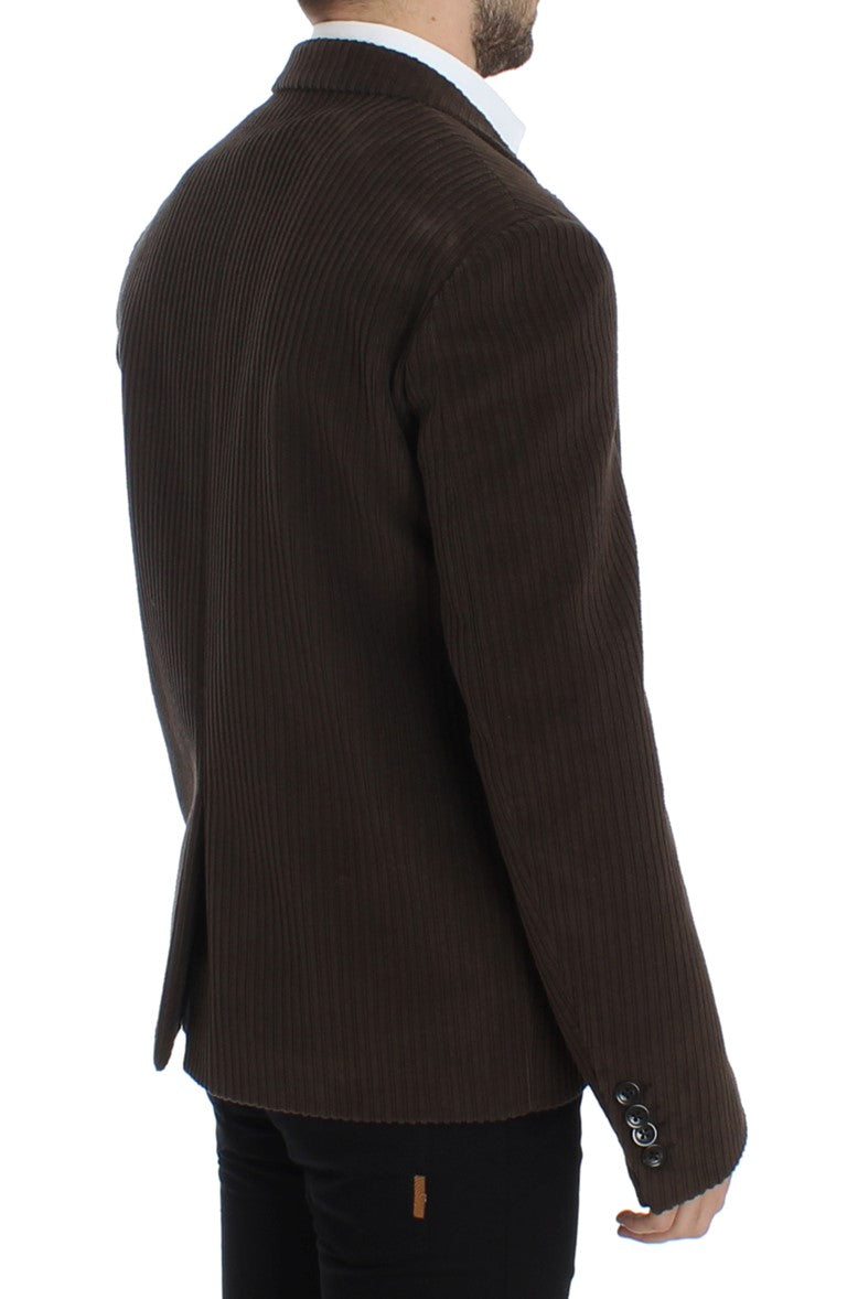 Elegant Brown Manchester Blazer Jacket