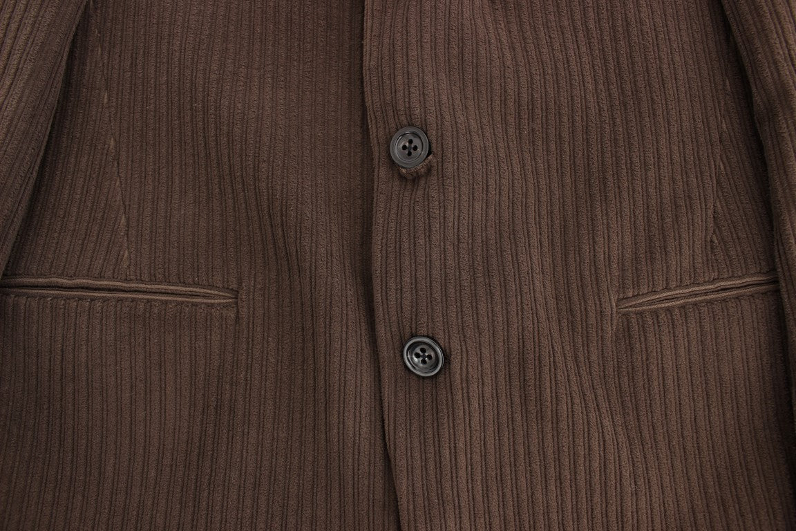 Elegant Brown Manchester Blazer Jacket