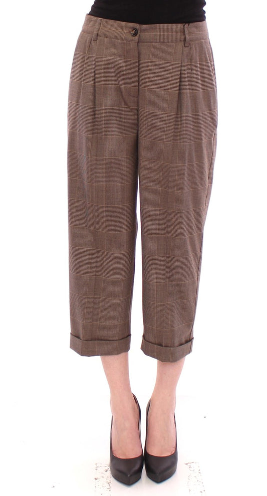 Elegant Virgin Wool Blend Trousers