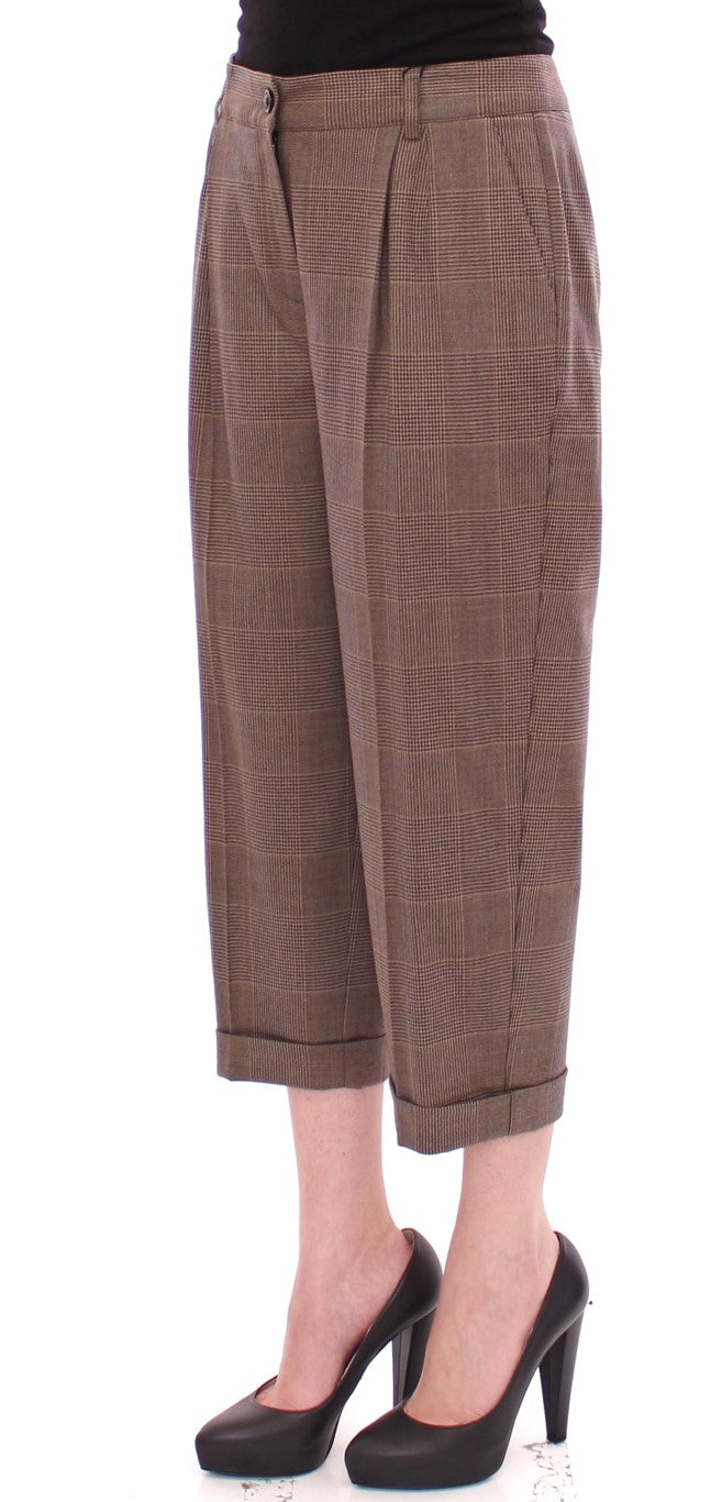 Elegant Virgin Wool Blend Trousers