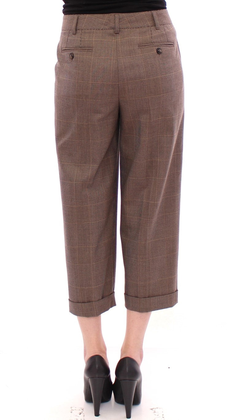 Elegant Virgin Wool Blend Trousers