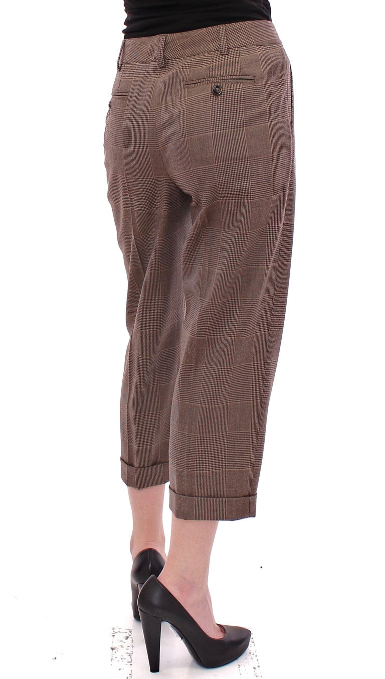 Elegant Virgin Wool Blend Trousers