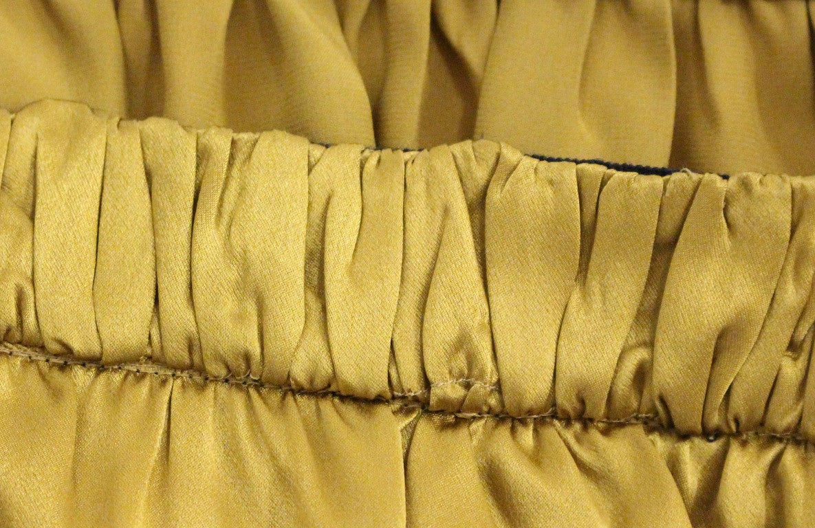 Elegant Silk A-Line Skirt in Luxe Gold