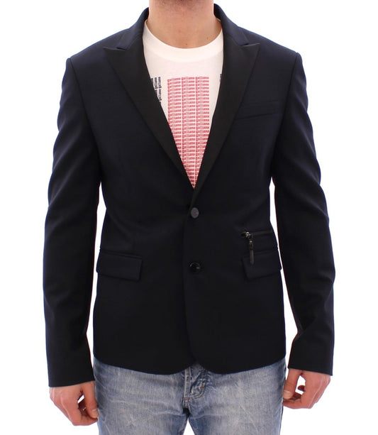 Elegant Slim Fit Blue Blazer Jacket