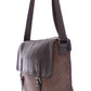 Woven Leather Messenger Shoulder Bag