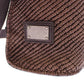Woven Leather Messenger Shoulder Bag