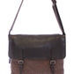 Woven Leather Messenger Shoulder Bag