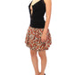 Multicolor floral bubble halterneck dress