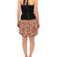 Multicolor floral bubble halterneck dress