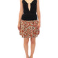 Multicolor floral bubble halterneck dress