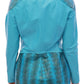 Blue Leather Snake Print Jacket