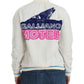 White Mock Zip Cardigan Sweatshirt Sweater