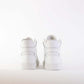 White Suede High-Top Sneakers