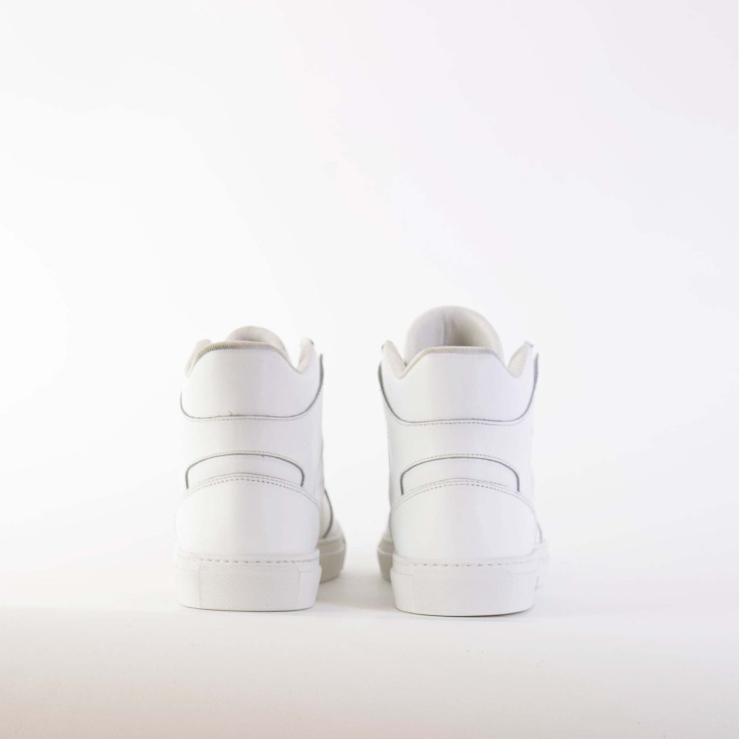 White Suede High-Top Sneakers