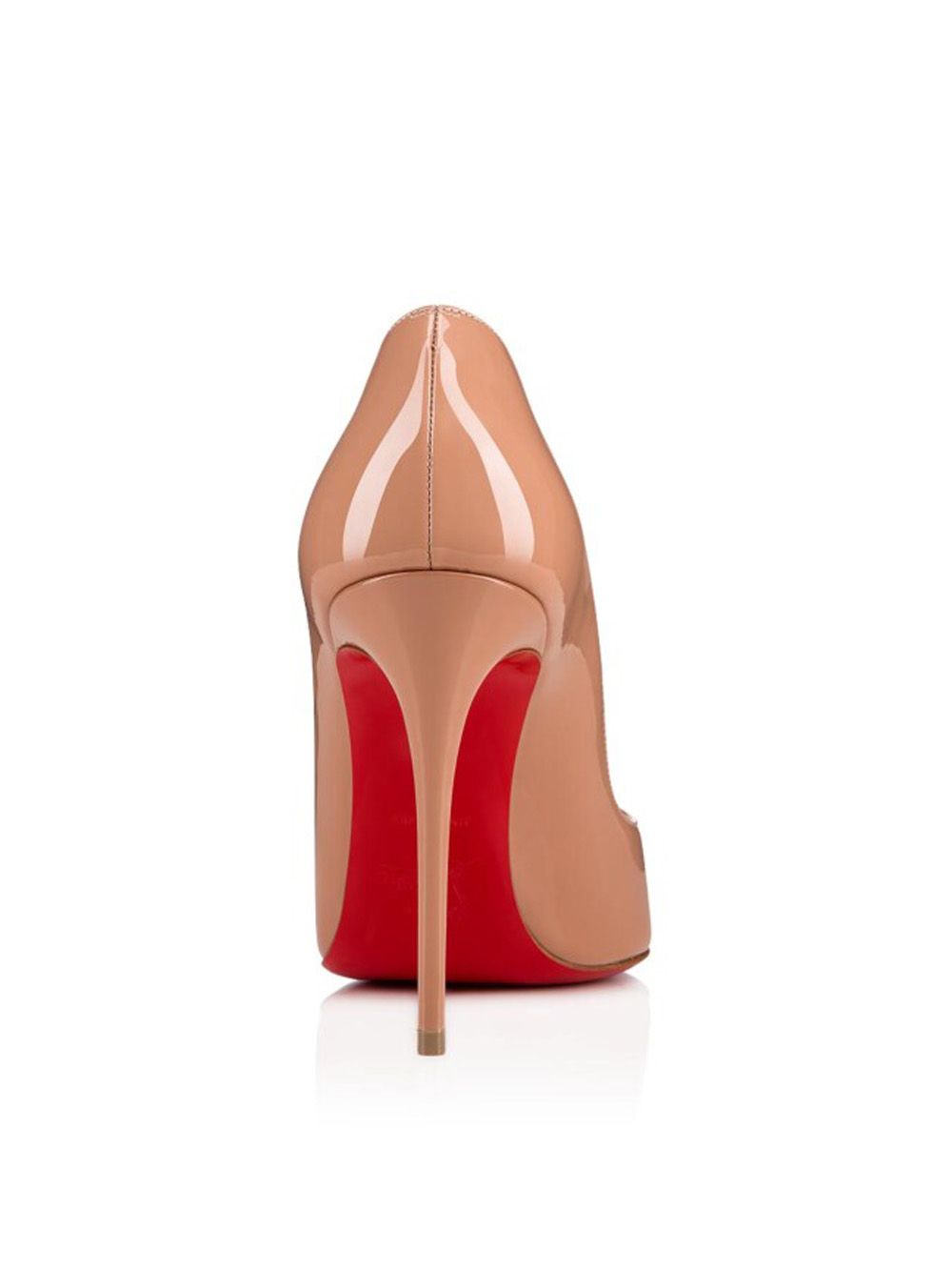 Elegant Nude Leather Pumps with Iconic Red Sole