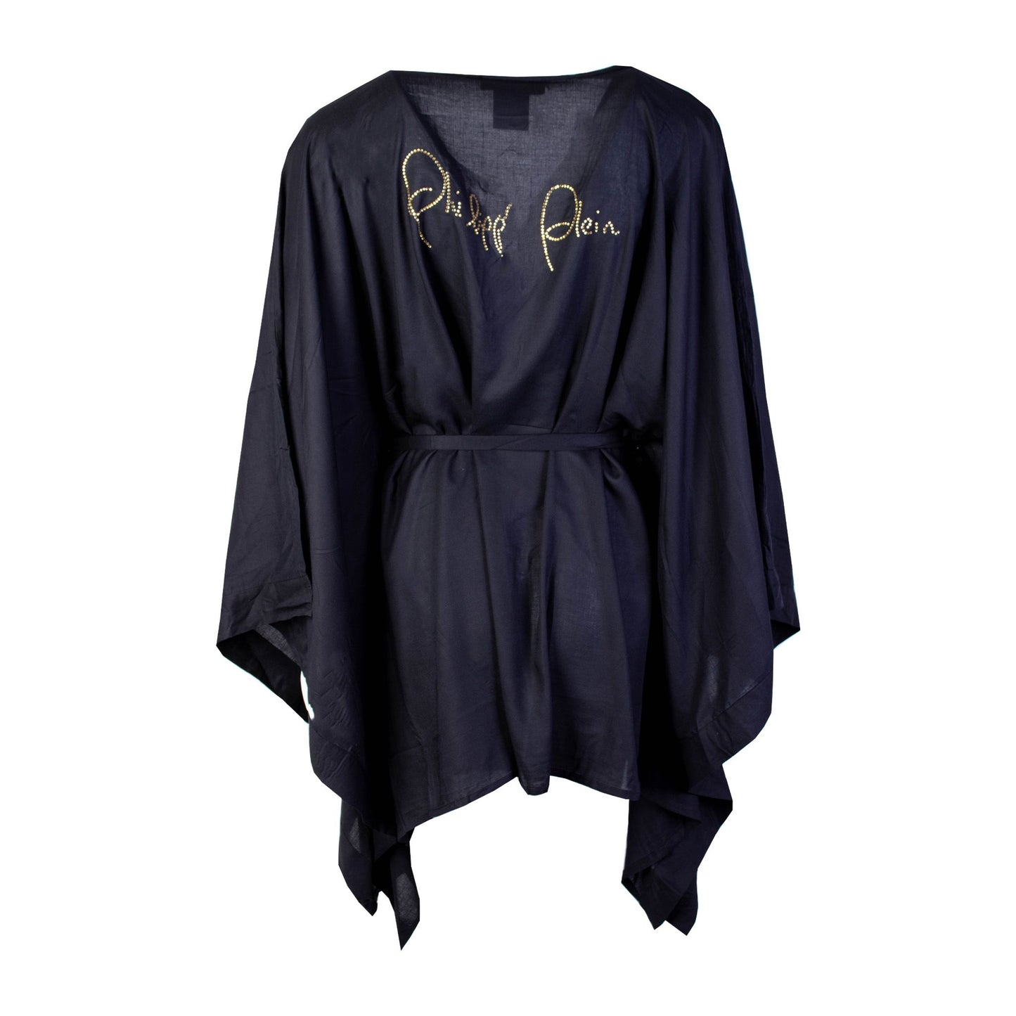 Elegant V-Neck Crystal Logo Caftan