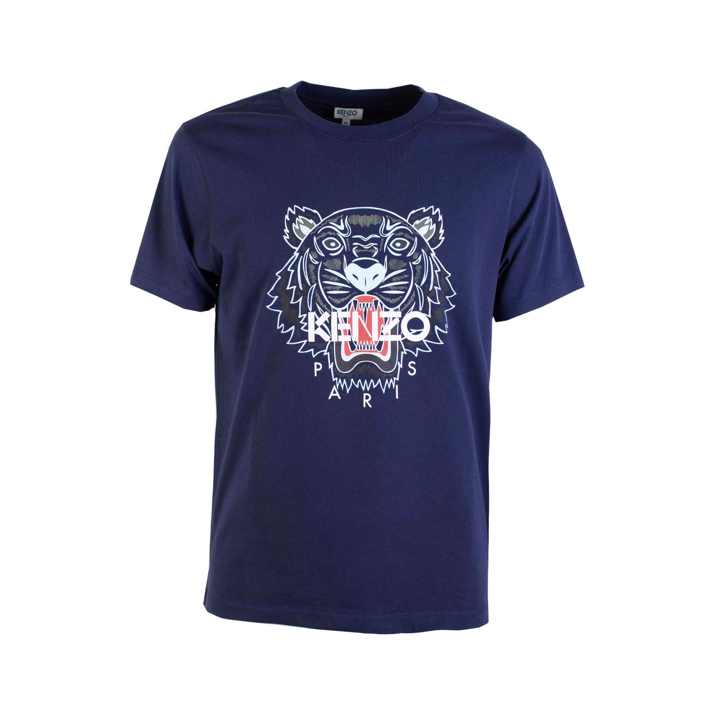 Iconic Blue Tiger Print Cotton Tee