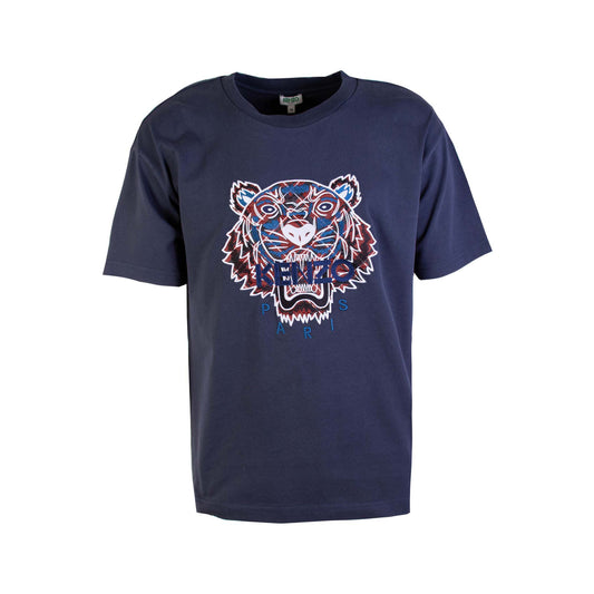 Electric Blue Tiger Print Tee