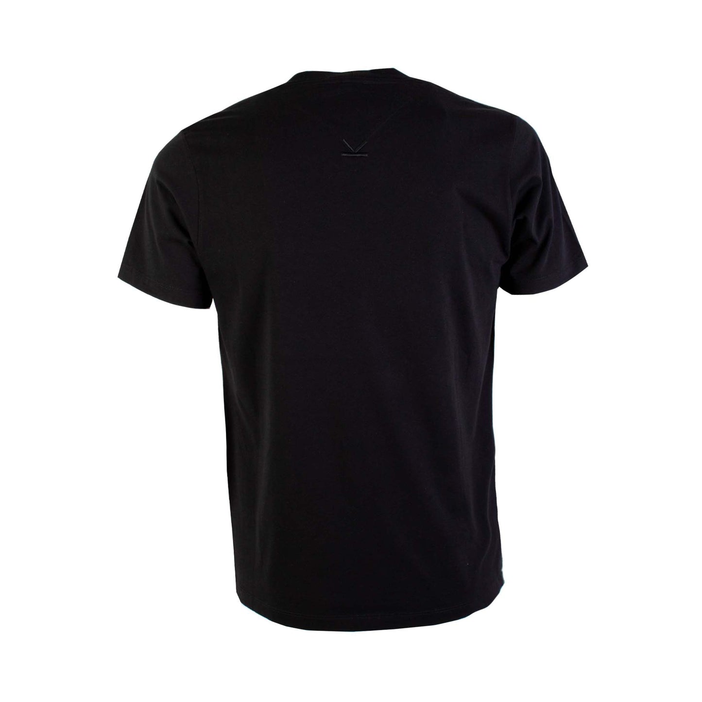 Elegant Black Cotton Tee with Signature Print