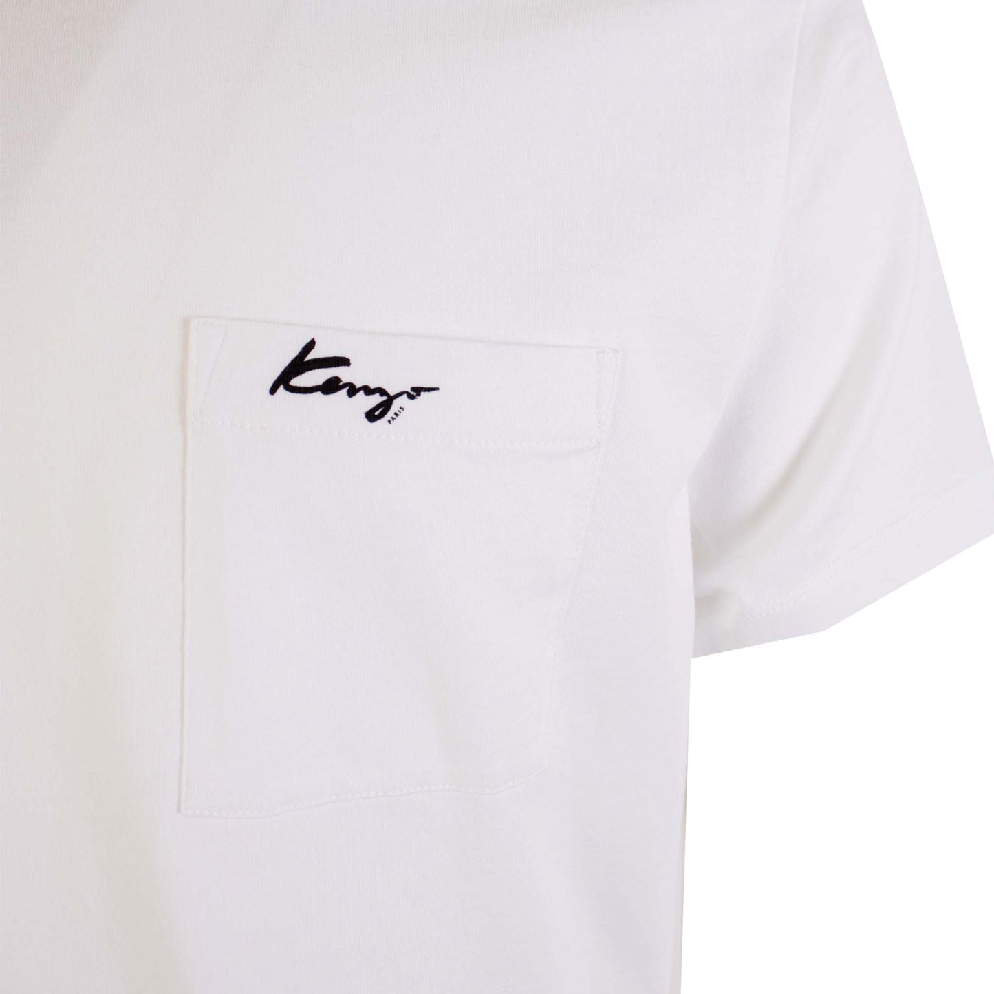 Chic White Cotton Logo Tee