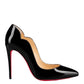 Elegant Black Leather Heels with Iconic Red Sole
