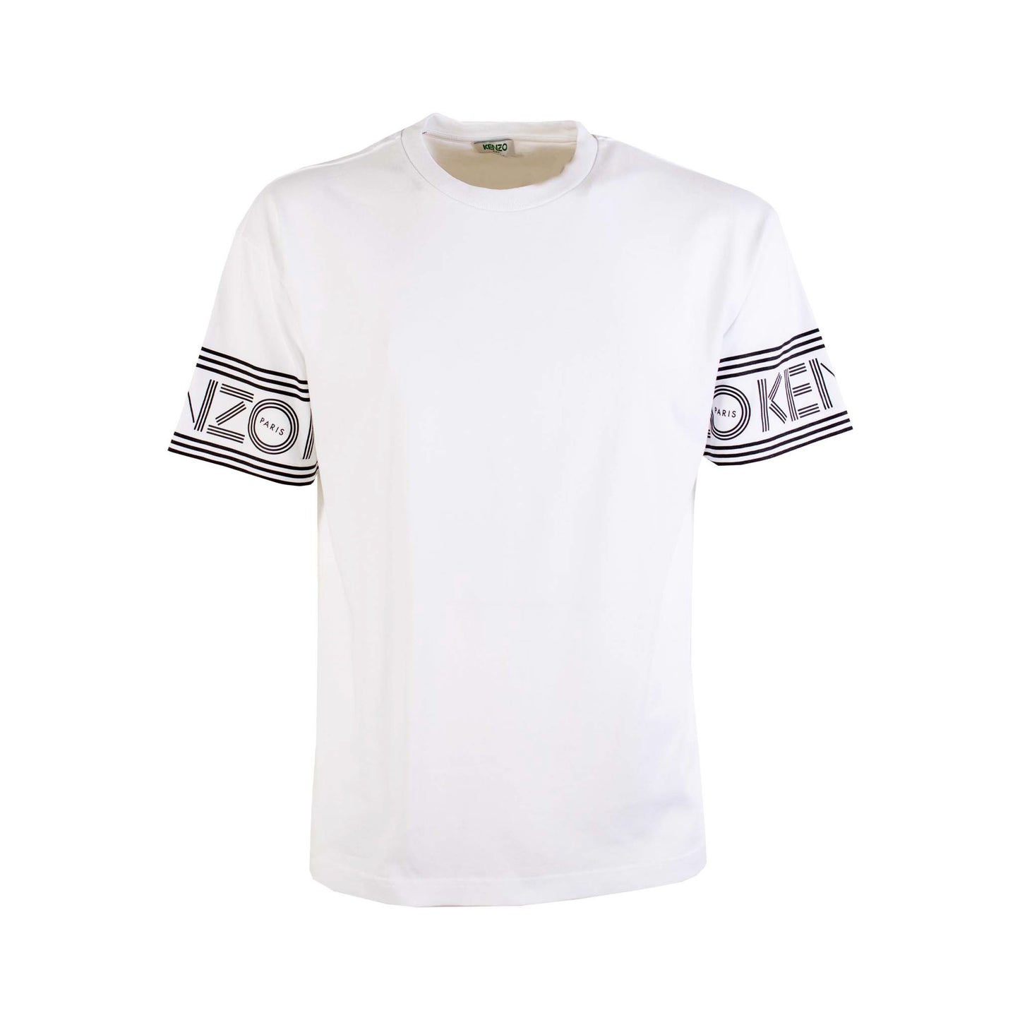 Chic White Logo Sleeve Tee