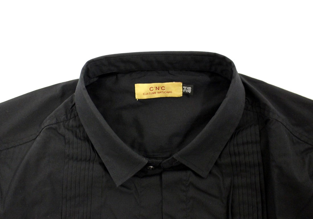 Sleek Black Slim Fit Casual Shirt