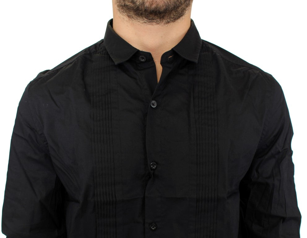 Sleek Black Slim Fit Casual Shirt