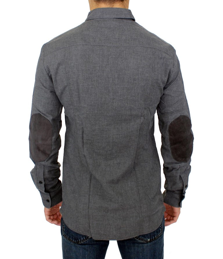 Sleek Slim Fit Charcoal Casual Shirt